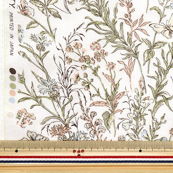 [Quantity starting from 5] Fabric "Liberty Fabrics Flanders Linen Butterfly Medu 363J4226-J25G" Liberty Japan