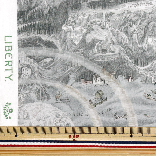 [数量从5开始] 织物 “自由织物有机”塔纳草坪 故事地图157J7490125DU" Liberty Japan