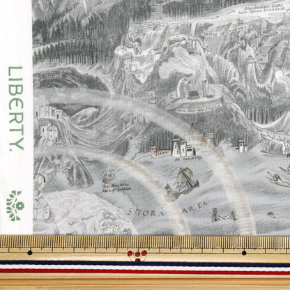 [数量从5开始] 织物 “自由织物有机”塔纳草坪 故事地图157J7490125DU" Liberty Japan