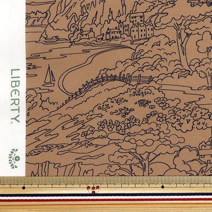 [Quantity starting from 5] Fabric "Liberty Fabrics Organic"Tana lawn Seaside Rumble 157J7490225CU" Liberty Japan