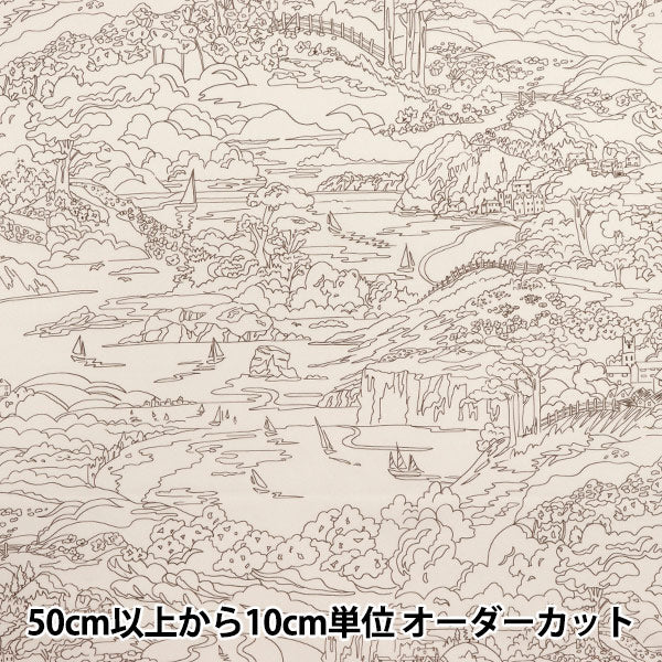 [Quantity starting from 5] Fabric "Liberty Fabrics Organic"Tana lawn Seaside Rumble 157J7490225DU" Liberty Japan
