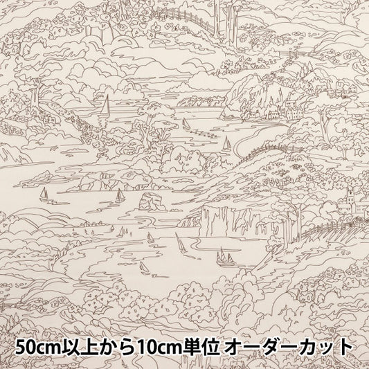 [数量从5开始] 织物 “自由织物有机”塔纳草坪 海边隆隆声157J7490225DU" Liberty Japan