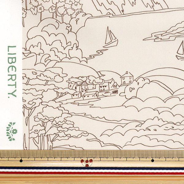 [Quantity starting from 5] Fabric "Liberty Fabrics Organic"Tana lawn Seaside Rumble 157J7490225DU" Liberty Japan