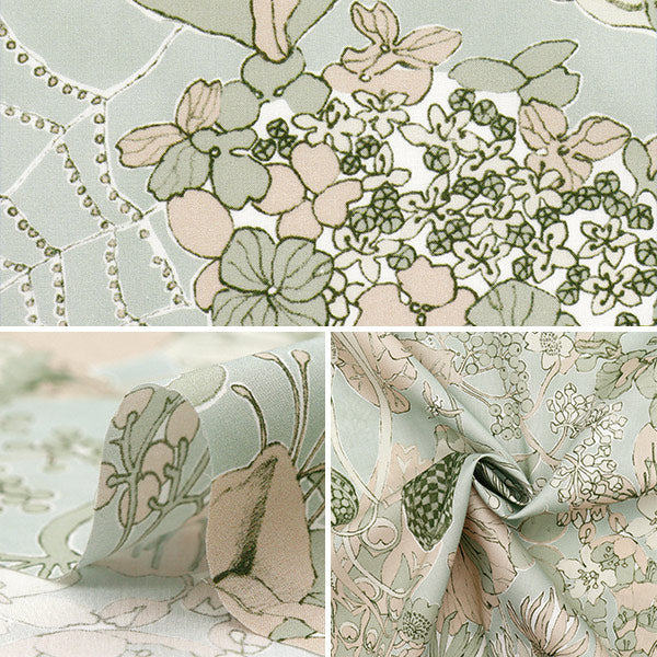 [Quantity starting from 5] Fabric "Liberty Fabrics Organic"Tana lawn Moonlight Garden 157J7490525AU" Liberty Japan