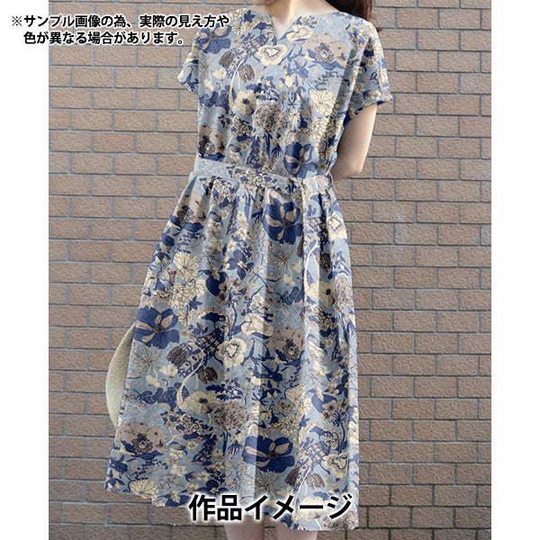 [Quantity starting from 5] Fabric "Liberty Fabrics Organic"Tana lawn Moonlight Garden 157J7490525AU" Liberty Japan