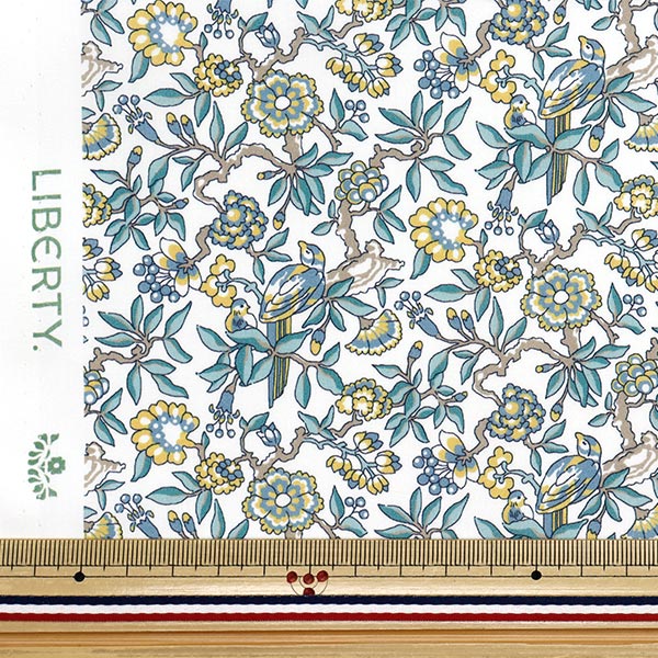 [Quantity starting from 5] Fabric "Liberty Fabrics Organic"Tana lawn Paraquet Tree 157J7490625BU" Liberty Japan