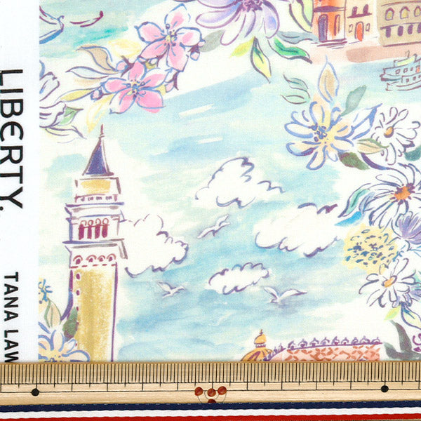 [Quantity starting from 5] Fabric "Liberty Fabrics" Tana lawn Venice 363J7412-25CU" Liberty Japan