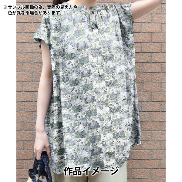[数量从5开始] 织物 “自由织物” 塔纳草坪 蜜月地图363J7413-25AU" Liberty Japan