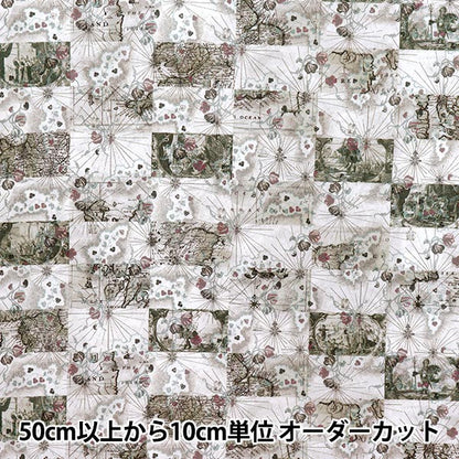 [数量从5开始] 织物 “自由织物” 塔纳草坪 蜜月地图363J7413-25CU" Liberty Japan