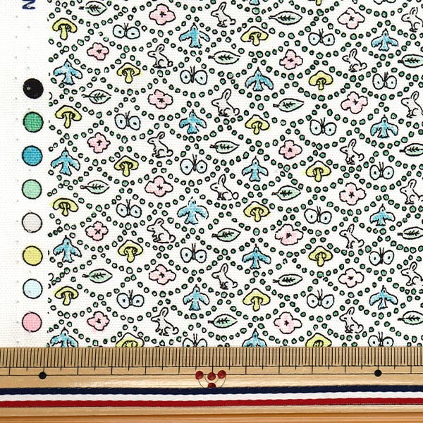 [Quantity starting from 5] Fabric "Liberty Fabrics" Oxford Forest Wave 125% Enlarge Multi DC33507LJ25L" 【Yuzawayaoriginal】