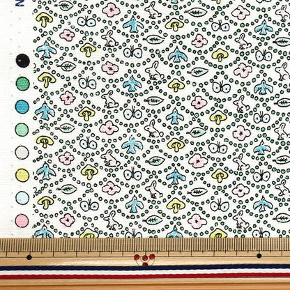 [Quantity starting from 5] Fabric "Liberty Fabrics" Oxford Forest Wave 125% Enlarge Multi DC33507LJ25L" 【Yuzawayaoriginal】