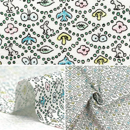 [Quantity starting from 5] Fabric "Liberty Fabrics" Oxford Forest Wave 125% Enlarge Multi DC33507LJ25L" 【Yuzawayaoriginal】