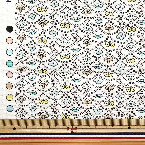 [Quantity starting from 5] Fabric "Liberty Fabrics" Oxford Forest Wave 125% Enlarge Brown DC33507LJ25M" 【Yuzawayaoriginal】