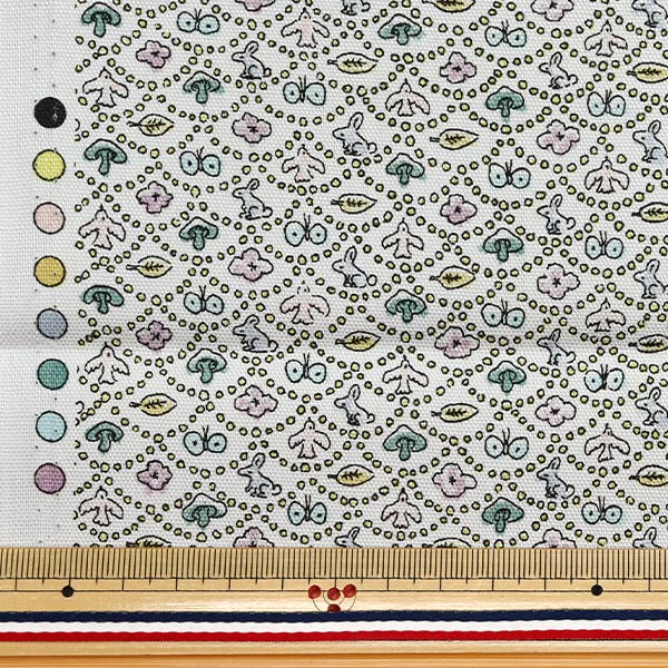 [Quantity starting from 5] Fabric "Liberty Fabrics" Oxford Forest Wave 125% Enlarge Gray DC33507LJ25N" 【Yuzawayaoriginal】