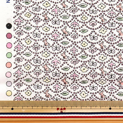 [Quantity starting from 5] Fabric "Liberty Fabrics" Oxford Forest Wave 125% Enlarge Pink DC33507LJ25O" 【Yuzawayaoriginal】
