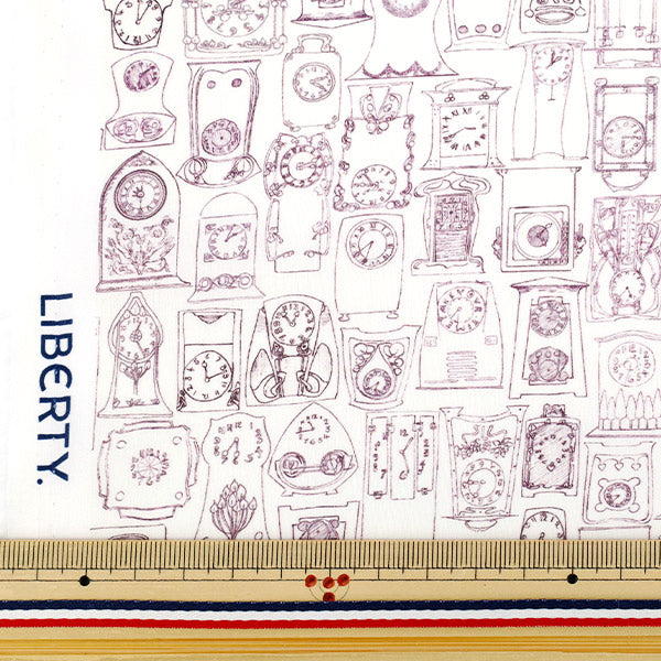 [Quantity starting from 5] Fabric "Liberty Fabrics" Tana lawn Tick ​​Tok 363525225CU" Liberty Japan