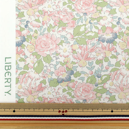[数量从5开始] 织物 “自由织物有机”塔纳草坪 Powis Rose 157J931-25AU" Liberty Japan