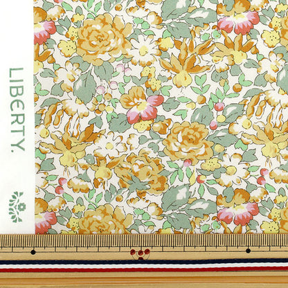 [数量从5开始] 织物 “自由织物有机”塔纳草坪 Powis Rose 157J931-25BU" Liberty Japan