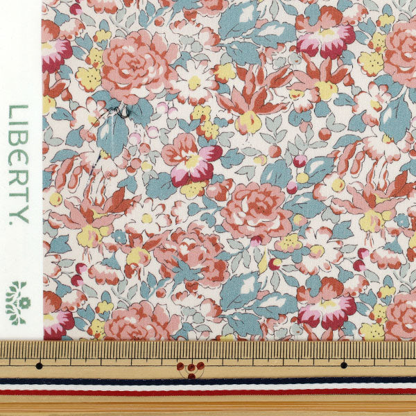 [数量从5开始] 织物 “自由织物有机”塔纳草坪 Powis Rose 157J931-25CU" Liberty Japan