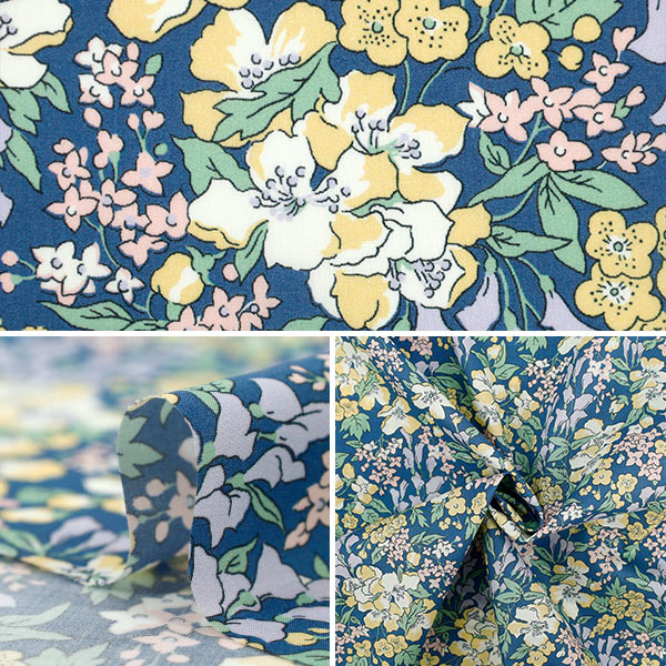[数量从5开始] 织物 “自由织物有机”塔纳草坪 紫藤157J933-25AU" Liberty Japan