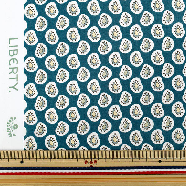[数量从5开始] 织物 “自由织物有机”塔纳草坪 Farthing Gale Paisley 157J935-25DU" Liberty Japan