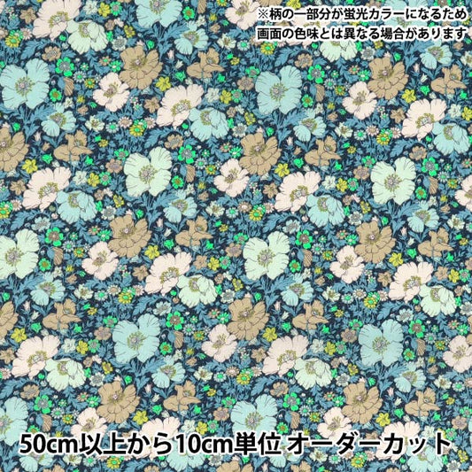 [Quantity starting from 5] Fabric Liberty Fabrics Neon Color Tana lawn Medu Song Neon DC35072GJ25C" Liberty Japan