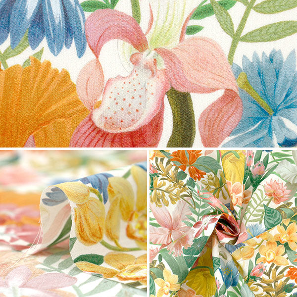[Quantity starting from 5] Fabric "Liberty Fabrics" Tana lawn Greenhouse Tropic 363J7590725AU" Liberty Japan