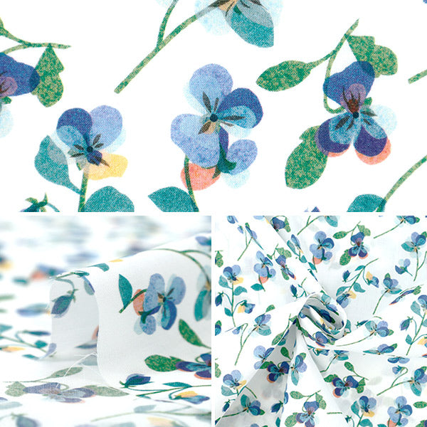 [Quantity starting from 5] Fabric "Liberty Fabrics" Tana lawn Pansy Scatter 363J7590925AU" Liberty Japan