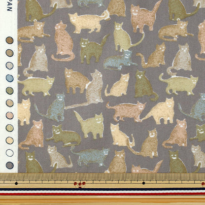 [数量5起] 织物 “Liberty Fabrics 棉质法兰绒 笑脸猫 DC25713-J12C" Liberty Japan