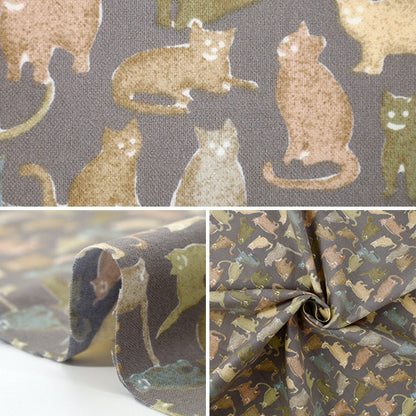 [数量5起] 织物 “Liberty Fabrics 棉质法兰绒 笑脸猫 DC25713-J12C" Liberty Japan