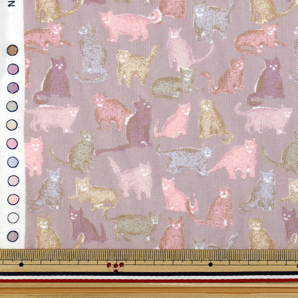 [数量5起] 织物 “Liberty Fabrics 棉质法兰绒 笑脸猫 DC25713-J25B" Liberty Japan