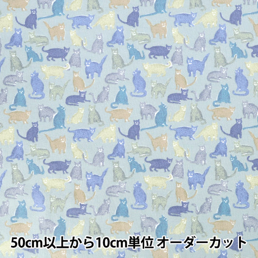 [数量5起] 织物 “Liberty Fabrics 棉质法兰绒 笑脸猫 DC25713-J25C" Liberty Japan
