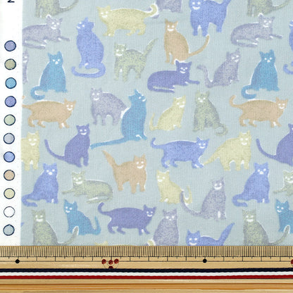 [数量5起] 织物 “Liberty Fabrics 棉质法兰绒 笑脸猫 DC25713-J25C" Liberty Japan