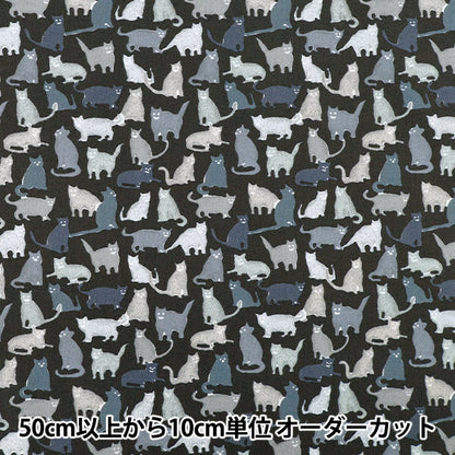 [数量5起] 织物 “Liberty Fabrics 棉质法兰绒 笑脸猫 DC25713-J25D" Liberty Japan