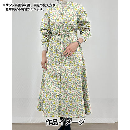 [数量5起] 织物 “Liberty Fabrics 棉质法兰绒 笑脸猫 DC25713-J25D" Liberty Japan