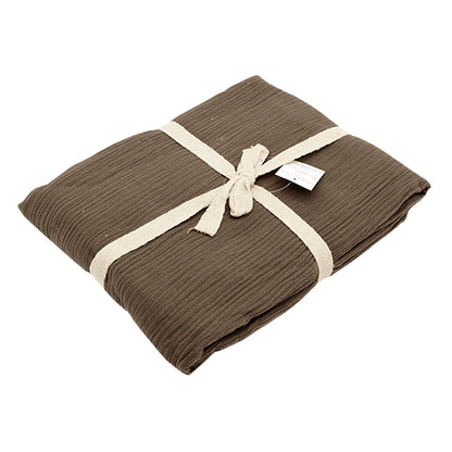 Fabric "Slossy and soft cotton crepe Cut Cloth Approximately 100cm x 200cm Smoky Brown C-CREPESO-9"
