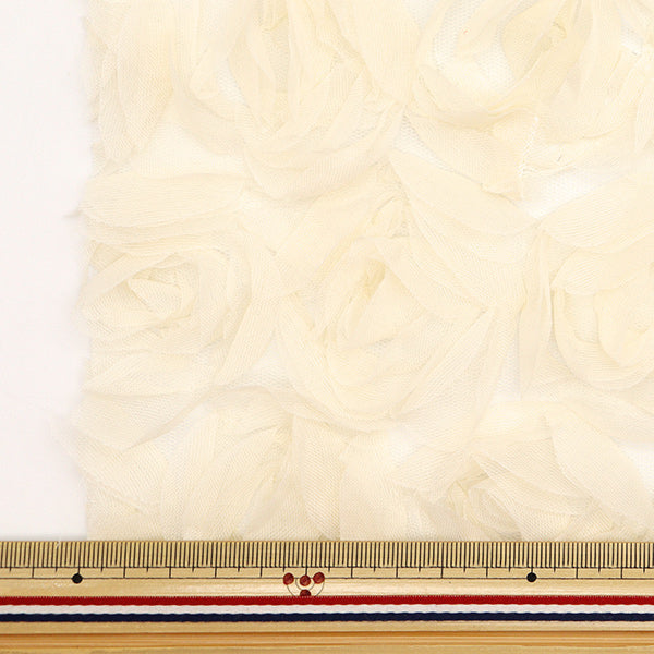 [Quantity starting from 5] Fabric "Rose Tulle Ivory ROSETULH-1IV"