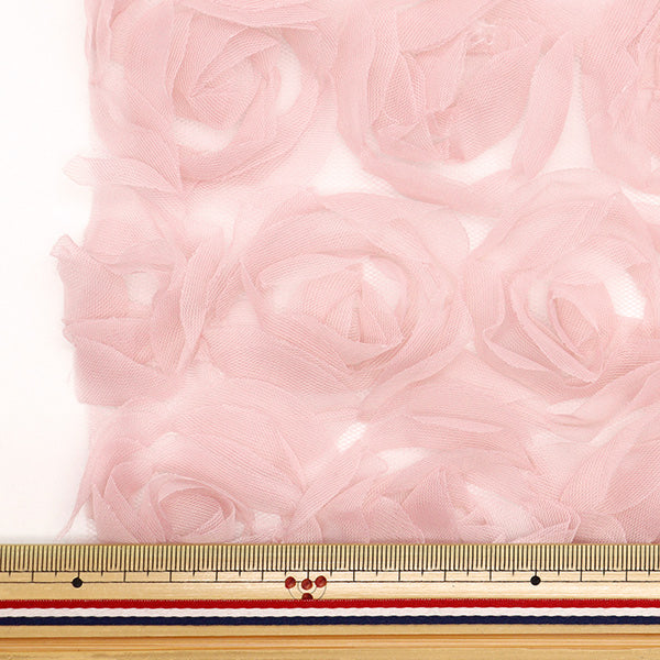 [Quantity starting from 5] Fabric "Rose Tulle Pink ROSETULH-2PK"