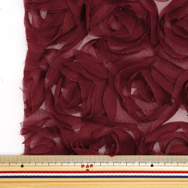 [Quantity starting from 5] Fabric "Rose Tulle Red ROSETULH-3RE"