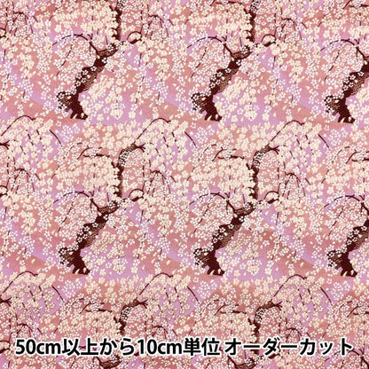 [From quantity 5] Fabric 『Gold Brocade 4 chicks Rust light red plum 96-9720-1]