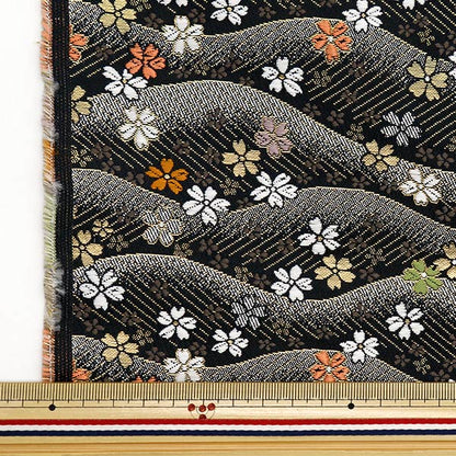 [From quantity 5] Fabric 『Gold Brocade Rakurai Torso Black 2-9842]