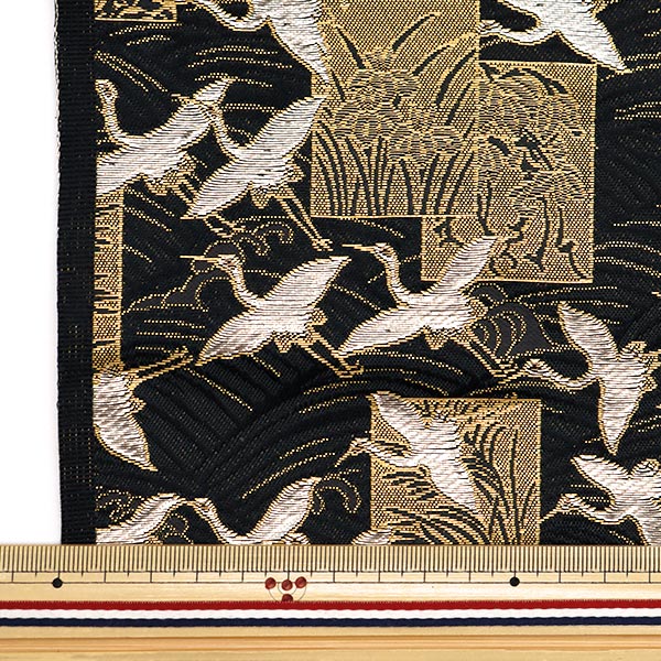 [From quantity 5] Fabric 『Gold Brocade Raku Rei Genju Gold Gold Black 2-11096]