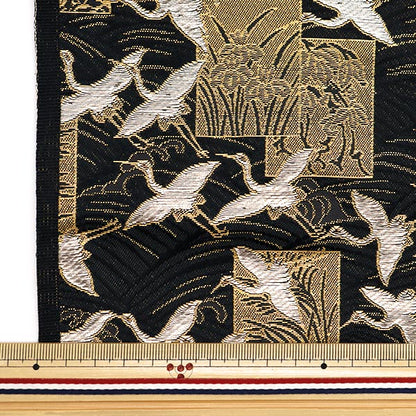 [From quantity 5] Fabric 『Gold Brocade Raku Rei Genju Gold Gold Black 2-11096]