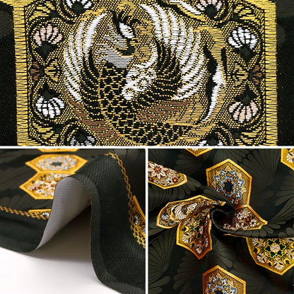 [From quantity 5] Fabric 『Gold Brocade Rakurai Bulk 2 Black 2-11115]
