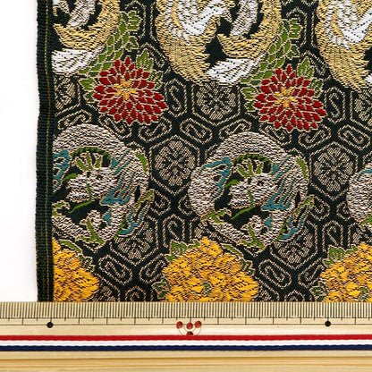 [From quantity 5] Fabric 『Gold Brocade Rakurai Torso No. 4 Black 2-10226-1]