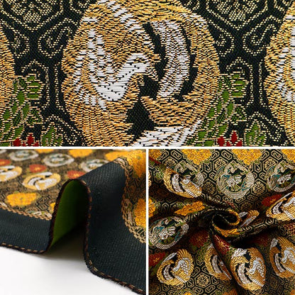 [From quantity 5] Fabric 『Gold Brocade Rakurai Torso No. 4 Black 2-10226-1]
