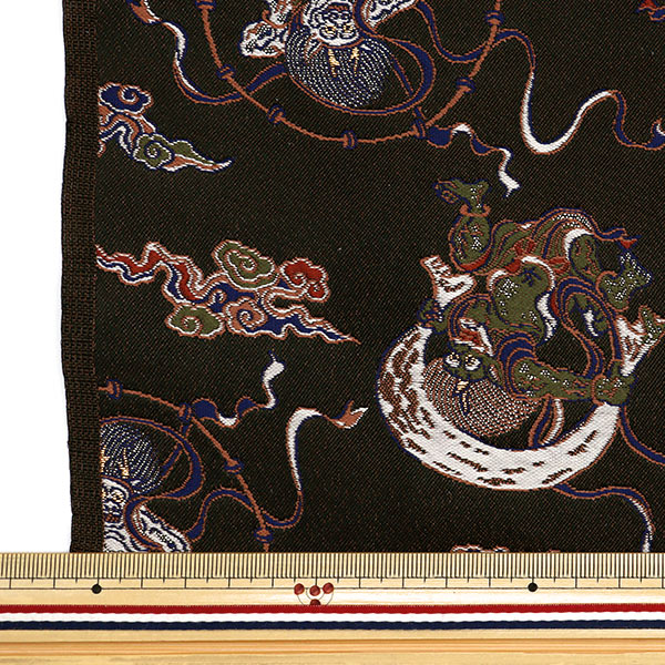 [From quantity 5] Fabric 『Gold Brocade Raku Rei 4-black 2-9588]