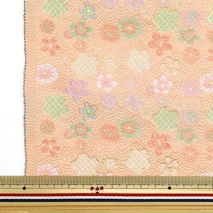 [From quantity 5] Fabric 『Gold Brocade Asuka torso light red 279-10561]