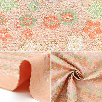 [From quantity 5] Fabric 『Gold Brocade Asuka torso light red 279-10561]