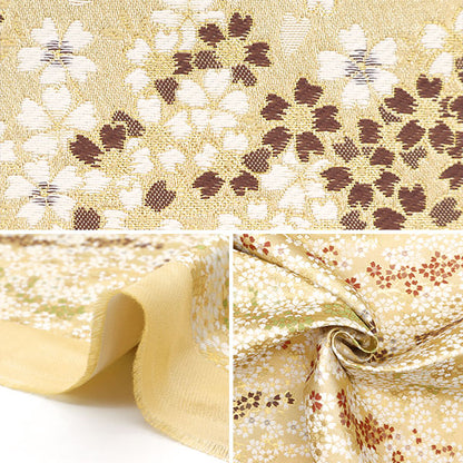 [From quantity 5] Fabric 『Gold Brocade Asuka torso gold color 74-10677]